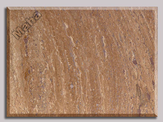 207 Wavy filled dark chocolate travertine